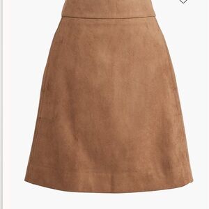 J Crew Factory Tan Suede Skirt